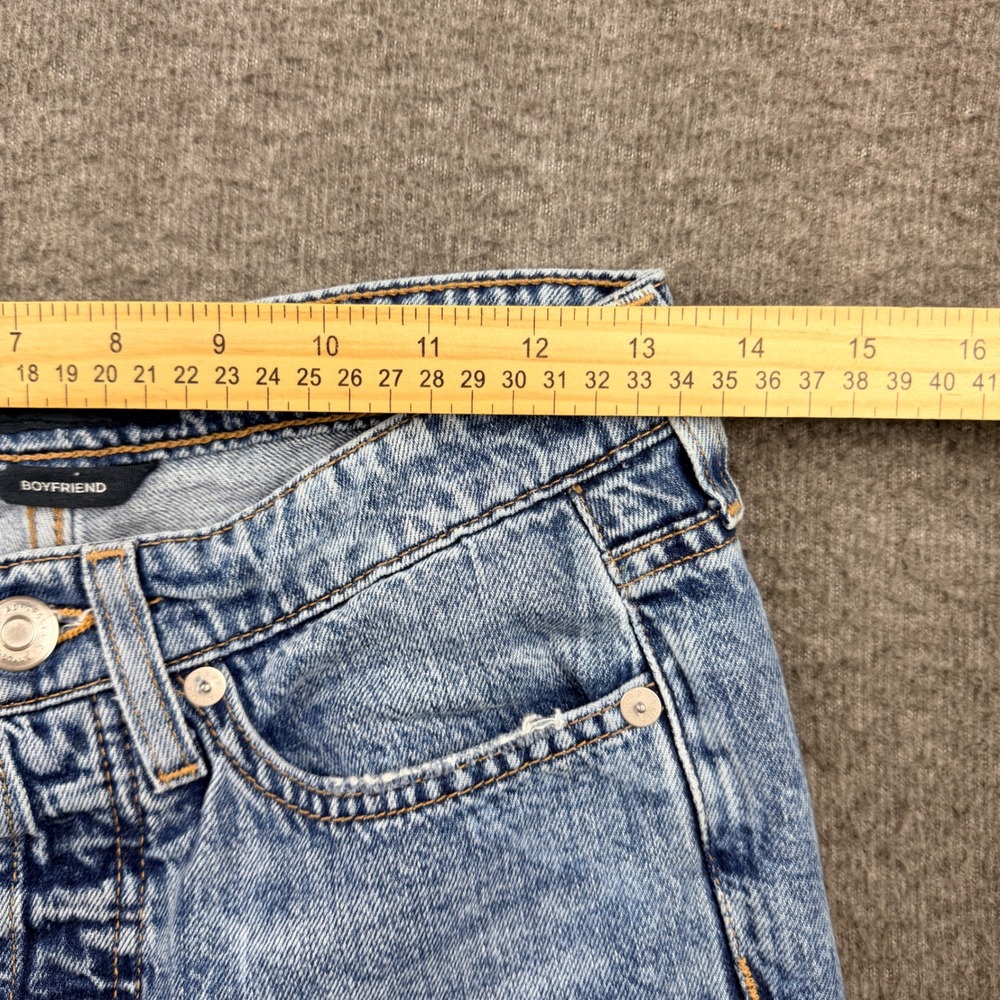 Aeropostale Aero Boyfriend Distressed Light Wash Button Fly Denim Jeans 00‎ Reg - Picture 10 of 14
